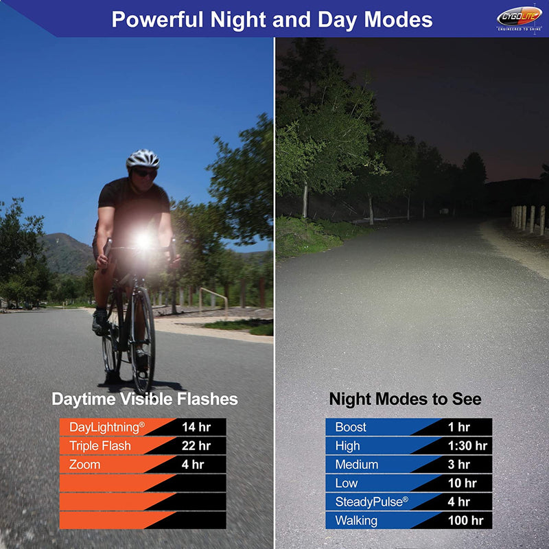 Cycle Light 9 Night & Day Modes